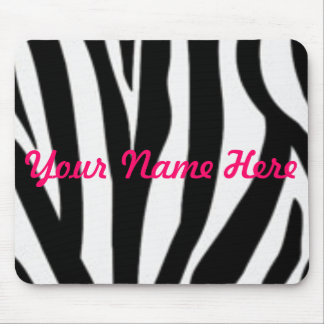 zebra, Your Name Here Mouse Pad