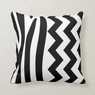 Zebra Zig Zag B&W Pillow