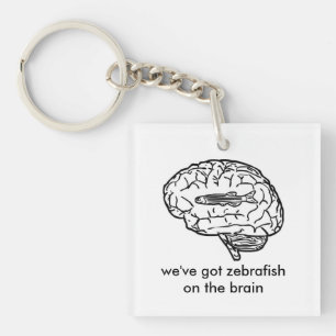 zebrafish on the brain keychain