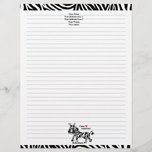 Zebraham- I love contrast Letterhead