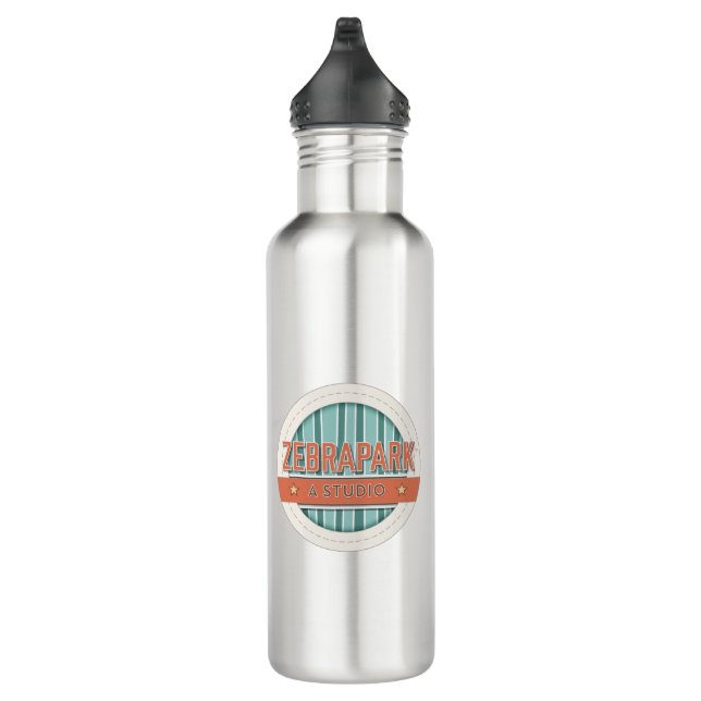 ZebraPark™ 24 oz, Stainless Steel Water Bottle (Right)