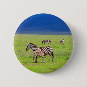 Zebras 2 Inch Round Button