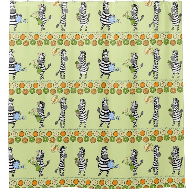Zebras and Fruits Seamless Pattern (Front)