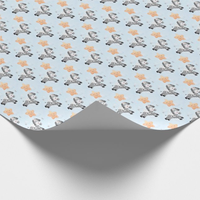 Zebras and Stars Wrapping Paper (Corner)