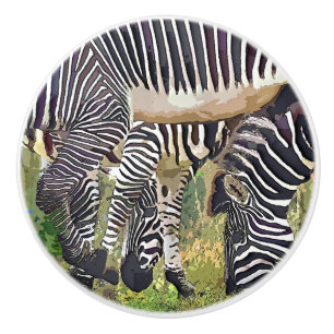 ZEBRAS CERAMIC KNOB