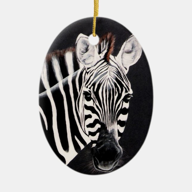 ZEBRAS CERAMIC ORNAMENT (Front)