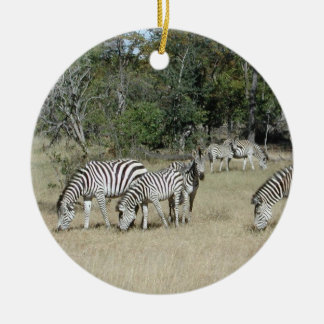 Zebras Ceramic Ornament