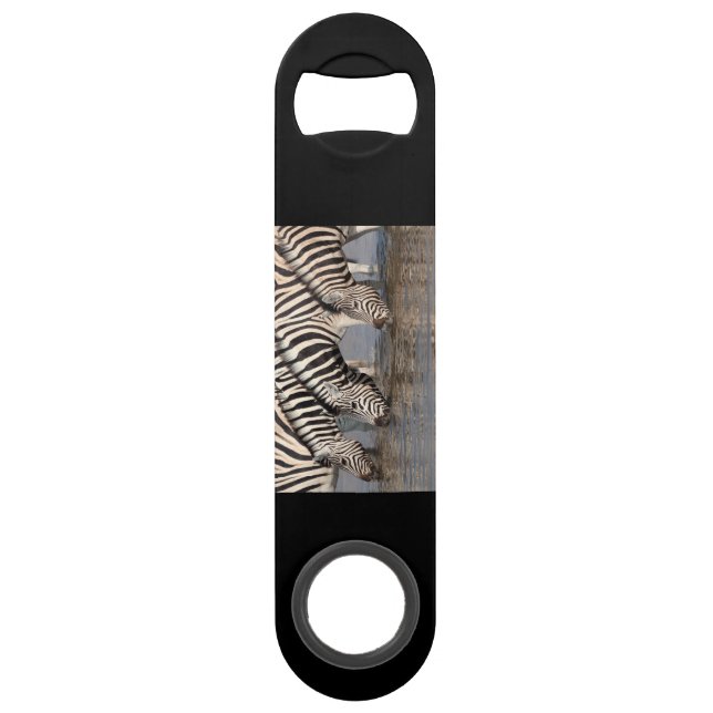 Zebras drinking bar key (Back)