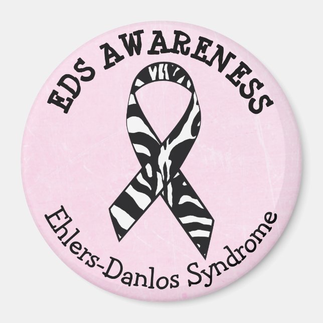 Zebras EDS Ehlers-Danlos syndrome Magnet (Front)