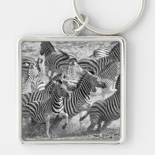 Zebras running keychain (Front)