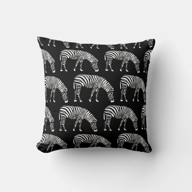 Zebras Throw Pillow (Front)
