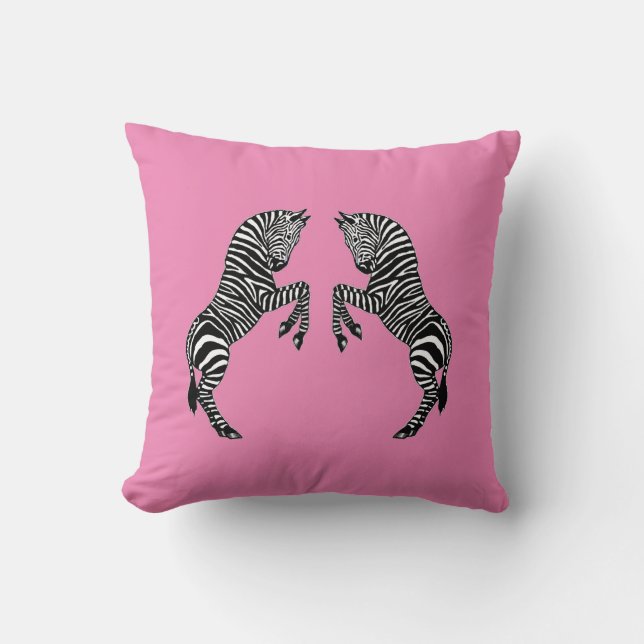 Zebras Throw Pillow (Front)