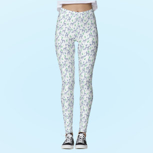 Zebras with Martinis White Fun Athletic Fitness Leggings