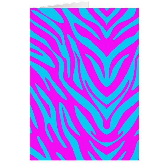 Zèbre Abstrait rose et bleu (Devant)