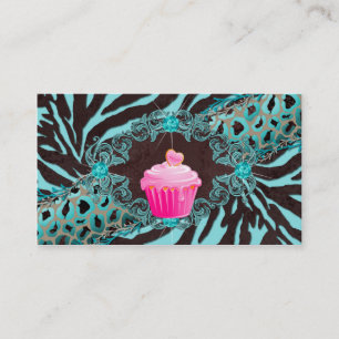 Zèbre BBP de petit gâteau de carte de visite de