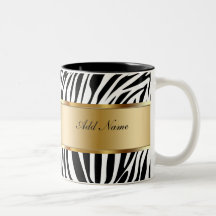 Zèbre de tasses de café de monogramme