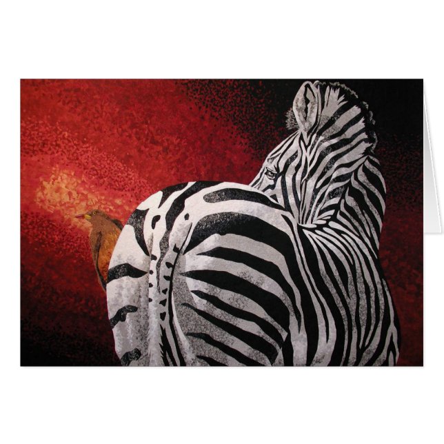 Zèbre et Oxpecker (Devant horizontal)