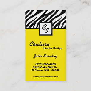 Zèbre jaune Imprimer Personnaliser le Carte de vis