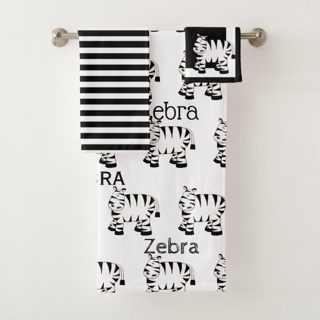 Zèbre noir et blanc (En situation)