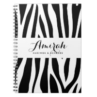 Zèbre noir et blanc Imprimer Carnet personnalisé