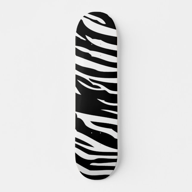 Zèbre noir et blanc Imprimer Mini Skateboard anima (Devant)