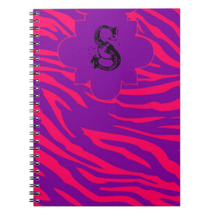 Zèbre rose chaud Imprimer Carnet spiral animal