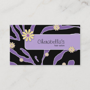Zèbre YB pourpre de carte de visite de fleur de