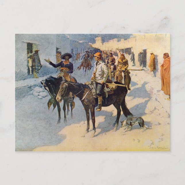 Zebulon Pike Entering Santa Fe Postcard (Front)