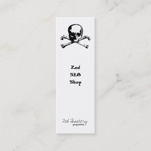 Zed Crossbones Mini Business Card