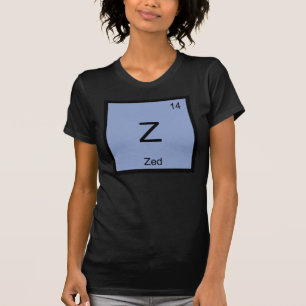 Zed Name Chemistry Element Periodic Table T-Shirt