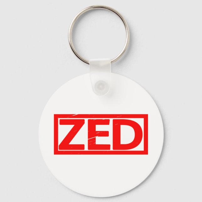 Zed Stamp Keychain (Front)