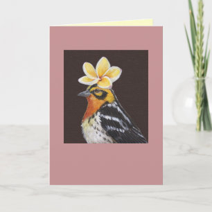 Zed the blackburnian warbler card