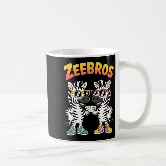 Zeebros Cute Zebra Duo Design For Zebros Lovers  Coffee Mug (Right)