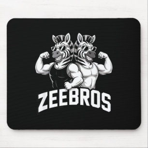 Zeebros Cute Zebra Duo Design For Zebros Lovers  Mouse Pad