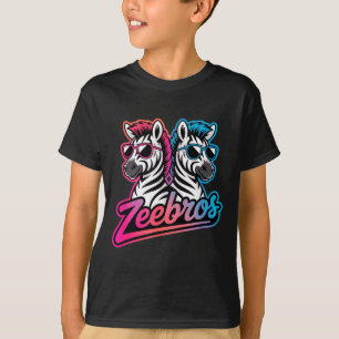 Zeebros Cute Zebra Duo Design For Zebros Lovers  T-Shirt