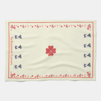 ZeeEw Schnauzer Heart Kitchen Towel