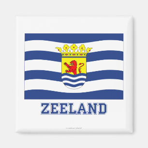 Zeeland Flag with name Magnet