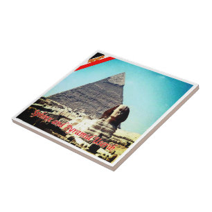 zEG009 GREAT SPHINX PYRAMID USERIB, Egypt, Fridge Tile