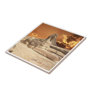 zEG017 GIZA, SPHINX, Egypt, Africa, Fridge Tile