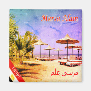 zEG025 MARSA ALAM beach, Egypt, Red Sea, Fridge Magnet