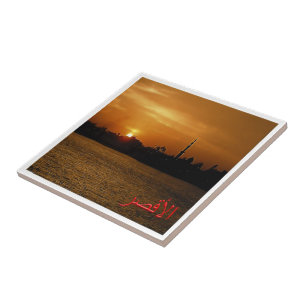 zEG057 LUXOR at Night, Nile Valley, Egypt, Tile
