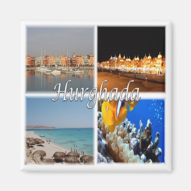 zEG068 HURGHADA, Egypt, Red Sea, Mosaic,  Fridge Magnet (Front)