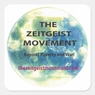 Zeitgeist Movement Square Sticker