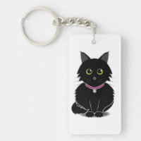 Zelda le porte - clé de chat noir