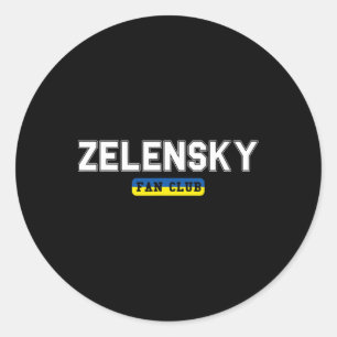 Zelensky Fan Club Support Ukraine  Classic Round Sticker