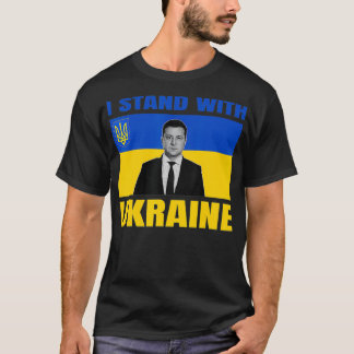 Zelensky President I Stand With Ukraine Support UK T-Shirt