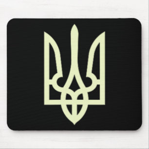 Zelensky Signature Green With Ukrainian Coat Of Ar Mouse Pad