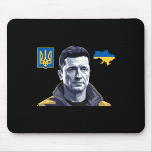Zelensky Ukraine Vintage Ukrainian Flag Support Uk Mouse Pad