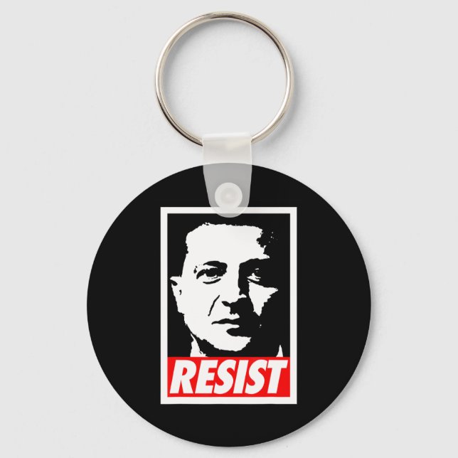 Zelenskyy - Resist Support Ukraine I Stand With Uk Keychain (Front)