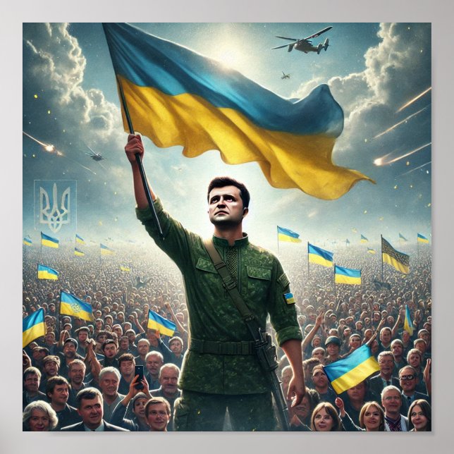 Zelenskyy Ukraine Rally Poster Print (Front)